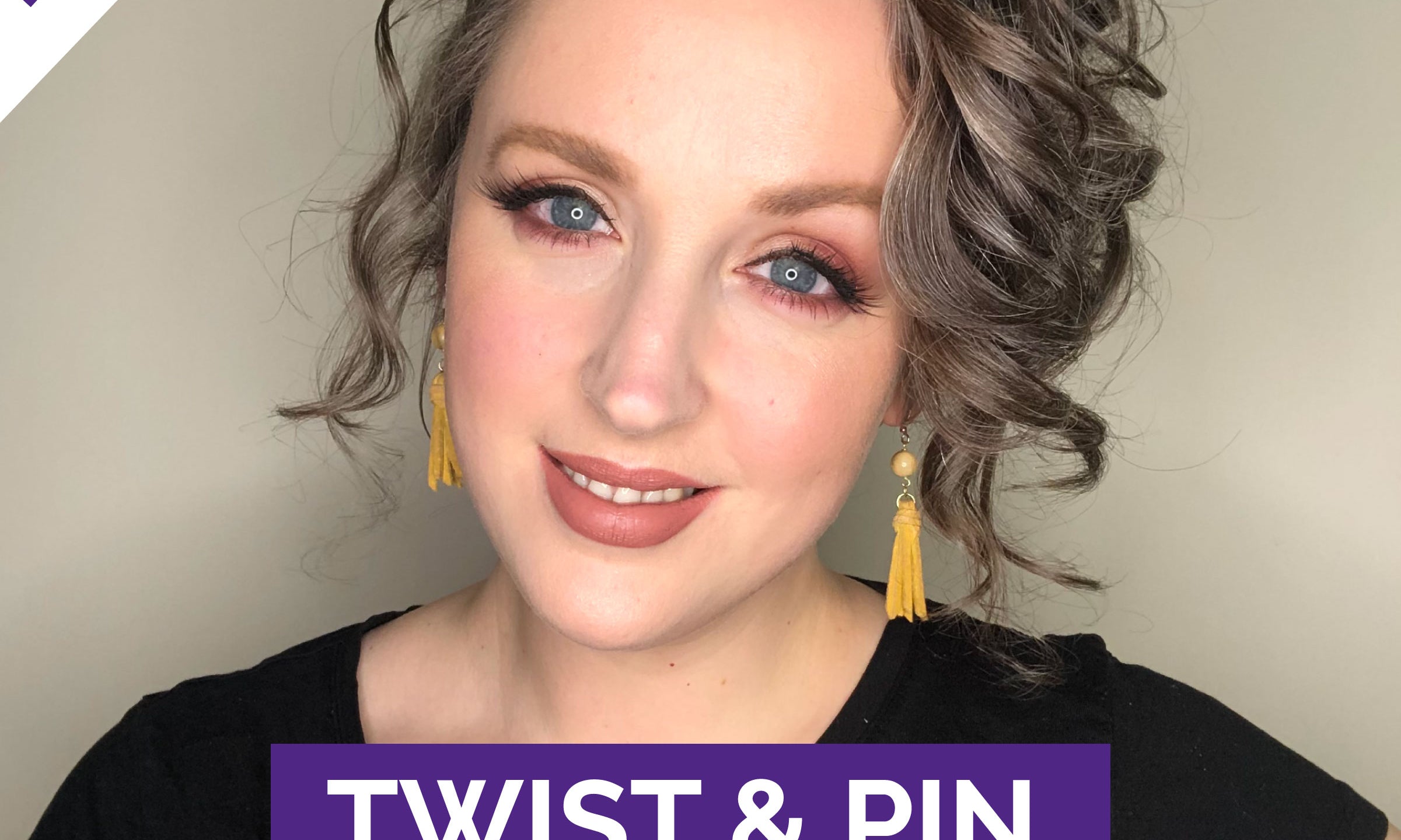 How To: Easy Twisted & Pin Curl Up-Do